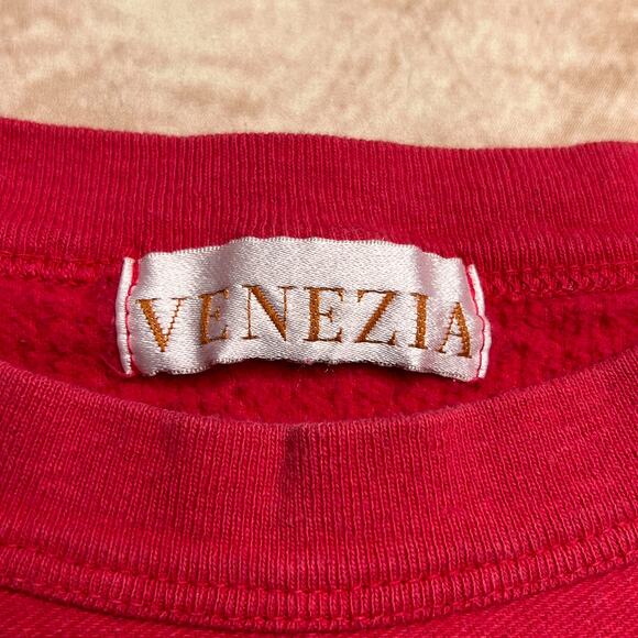 Vintage 90s Venezia Victorian Christmas Mistletoe Bough Graphic Print Sweater - Picture 4 of 5
